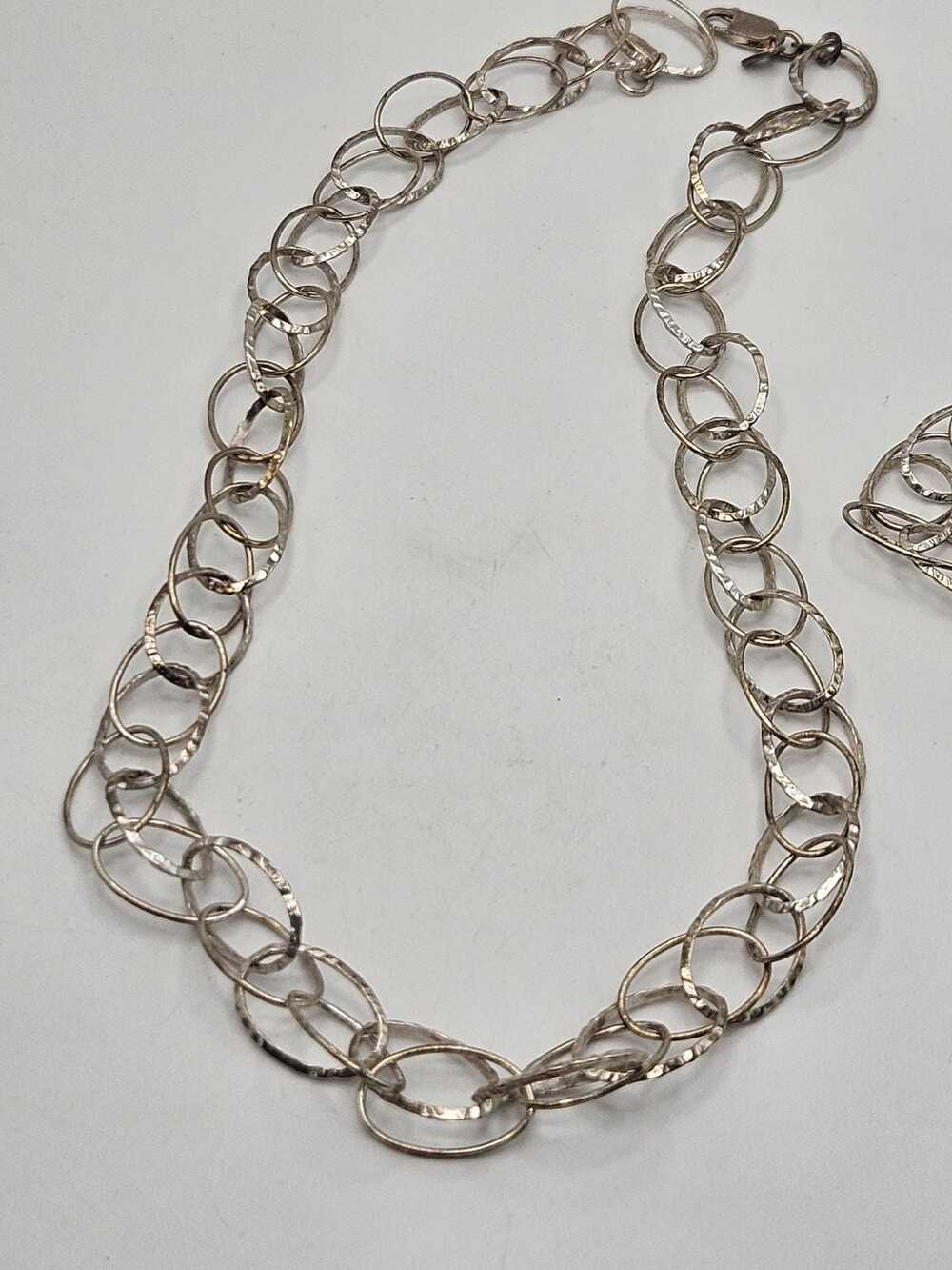 Karizia - KA 1772 ITALY .925 Stirling Silver Circle Chain Necklace 30 inches